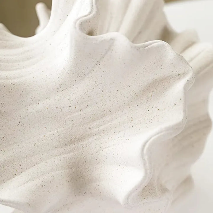 Vase Pampa Décoratif en Céramique | Design Pétale et Plis Élégants - Maison Vase