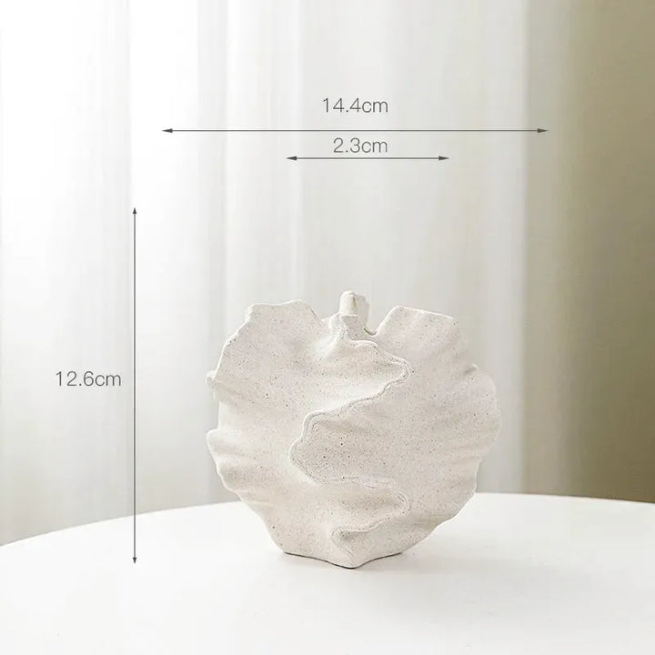 Vase Pampa Décoratif en Céramique | Design Pétale et Plis Élégants - Maison Vase