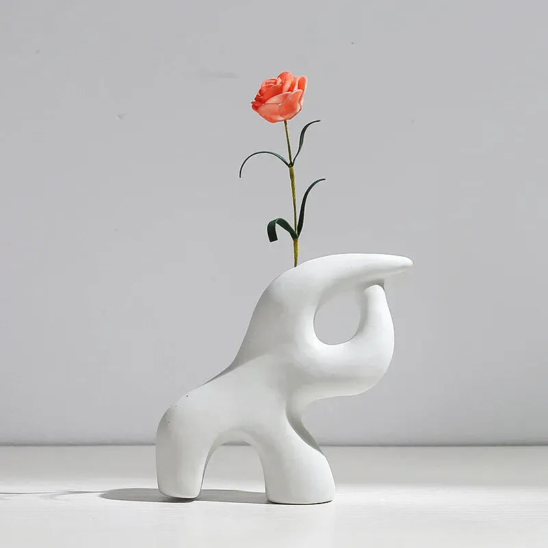 Vase Pampa Soliflore Blanc | Style Nordique Design - Maison Vase