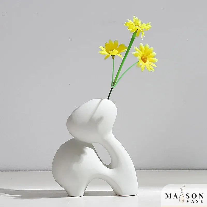 Vase Pampa Soliflore Blanc | Style Nordique Design - Maison Vase