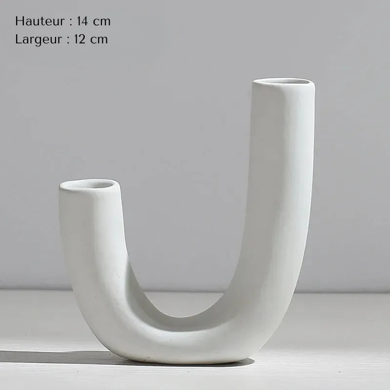 Vase Pampa Soliflore Blanc | Style Nordique Design - Maison Vase