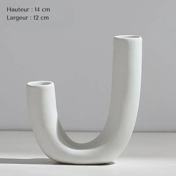 Vase Pampa Soliflore Blanc | Style Nordique Design - Maison Vase