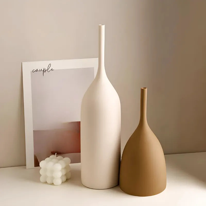Vase Porcelaine Brute | Déco Intérieure Minimaliste | 5 Tailles - Maison Vase