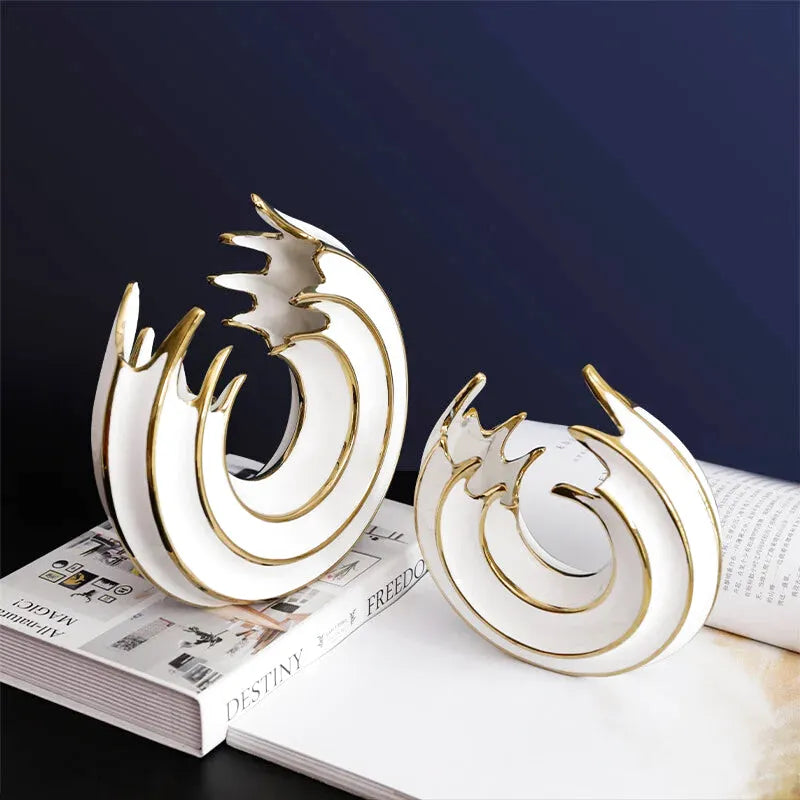 Vase Rond en Céramique | Design Abstrait et Finition Luxe - Maison Vase