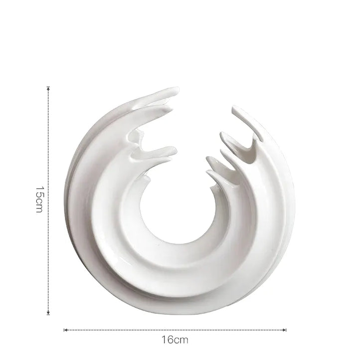 Vase Rond en Céramique | Design Abstrait et Finition Luxe - Maison Vase