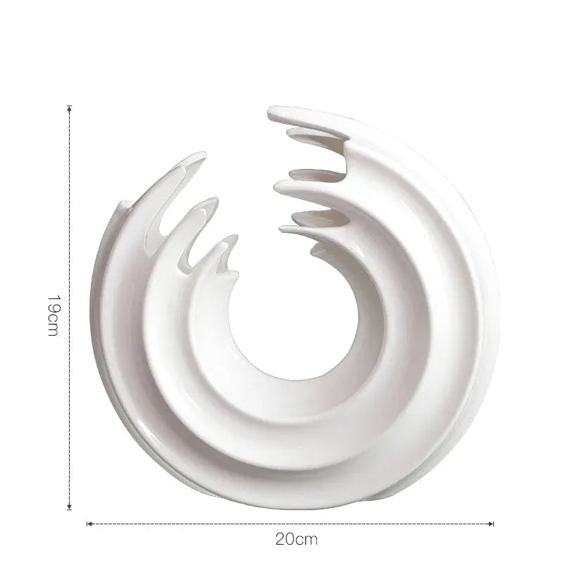 Vase Rond en Céramique | Design Abstrait et Finition Luxe - Maison Vase