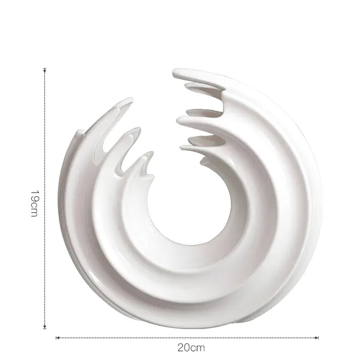 Vase Rond en Céramique | Design Abstrait et Finition Luxe - Maison Vase