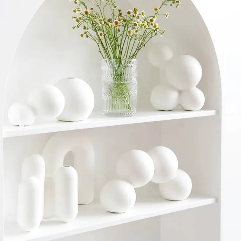 Vase Scandinave Blanc | Décoratif et Moderne - Maison Vase