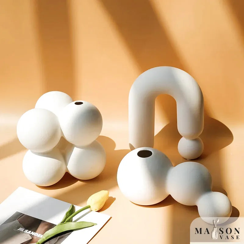 Vase Scandinave Blanc | Décoratif et Moderne - Maison Vase