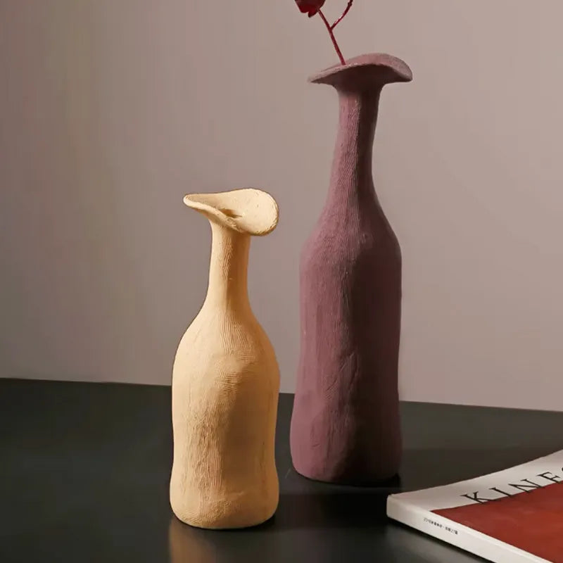 Vase Scandinave en Céramique Texturée - Maison Vase
