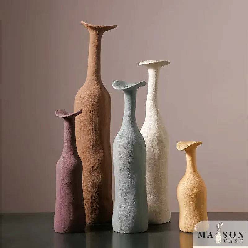 Vase Scandinave en Céramique Texturée - Maison Vase