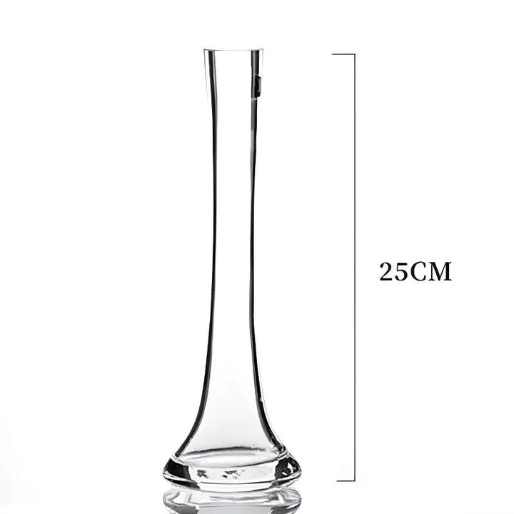 Vase Soliflore en Verre Transparent | Design Oblique Moderne - Maison Vase