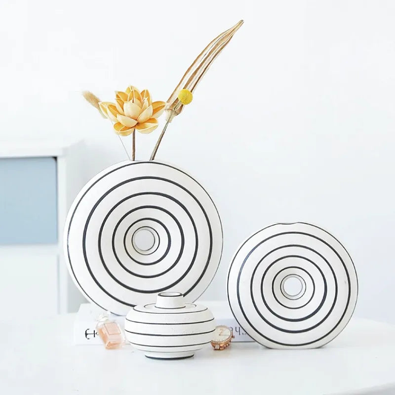 Vase Soliflore Pampa Blanc Zèbre - Maison Vase