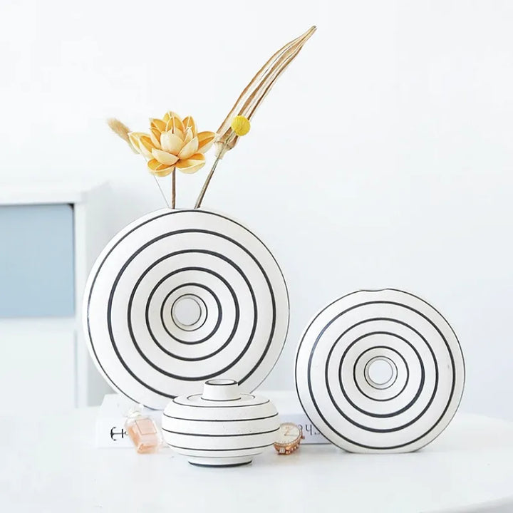 Vase Soliflore Pampa Blanc Zèbre - Maison Vase