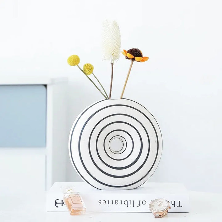 Vase Soliflore Pampa Blanc Zèbre - Maison Vase