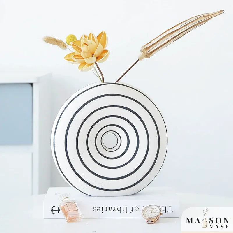 Vase Soliflore Pampa Blanc Zèbre - Maison Vase
