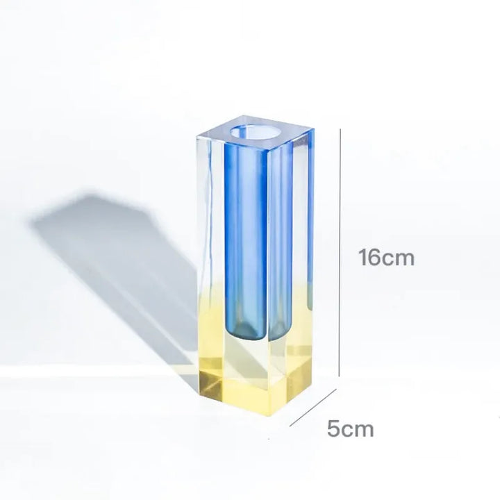 Vase Soliflore Transparent Coloré | Style Scandinave Chic en Acrylique - Maison Vase