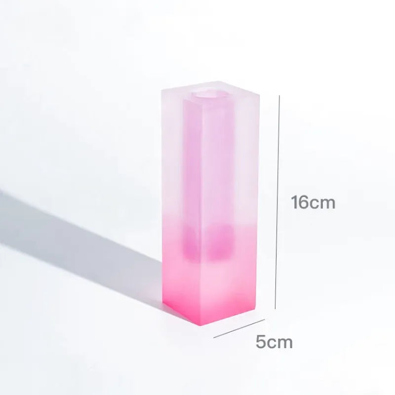 Vase Soliflore Transparent Coloré | Style Scandinave Chic en Acrylique - Maison Vase