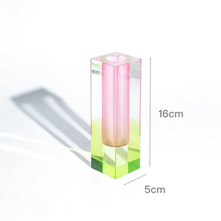 Vase Soliflore Transparent Coloré | Style Scandinave Chic en Acrylique - Maison Vase