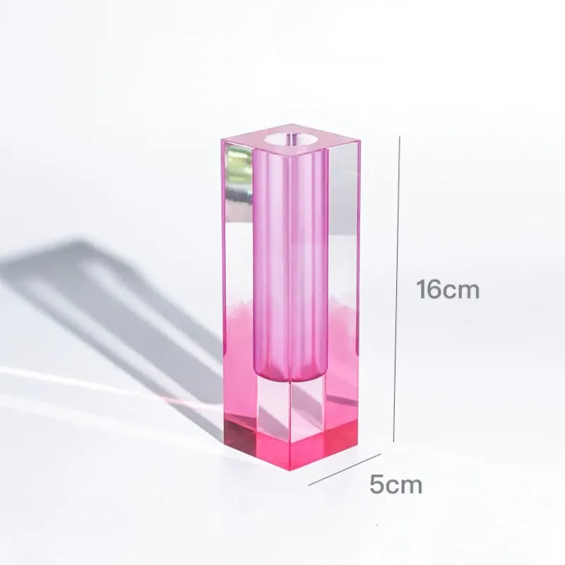 Vase Soliflore Transparent Coloré | Style Scandinave Chic en Acrylique - Maison Vase