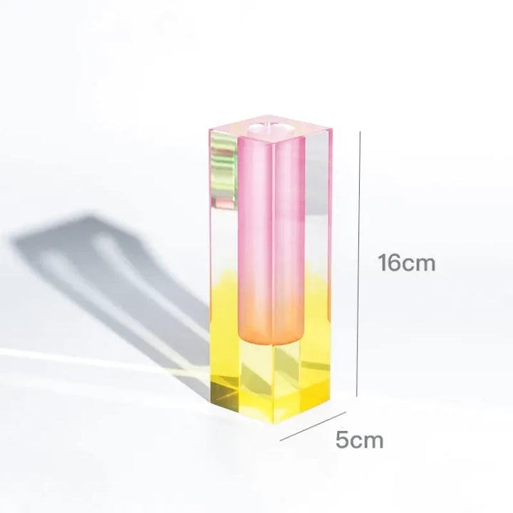 Vase Soliflore Transparent Coloré | Style Scandinave Chic en Acrylique - Maison Vase