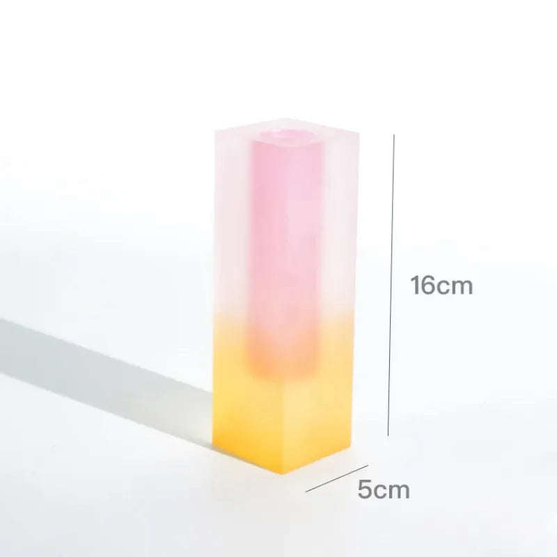 Vase Soliflore Transparent Coloré | Style Scandinave Chic en Acrylique - Maison Vase
